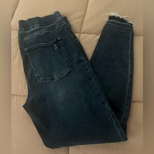 Spanx denim skinny distressed jeans
